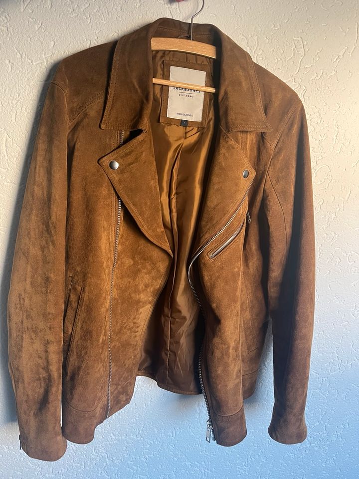 Jack & Jones Lederjacke (Braun) NP: 139,-!! in Breidenbach 