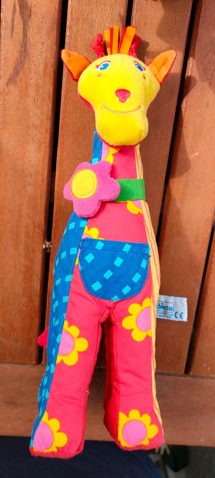 ★ CHICCO Rassel Giraffe bunt Blume Babyrassel ★ in Witten