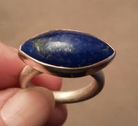 Lapislazuli Edelstein Echtsilber Ring Hessen - Tann Vorschau