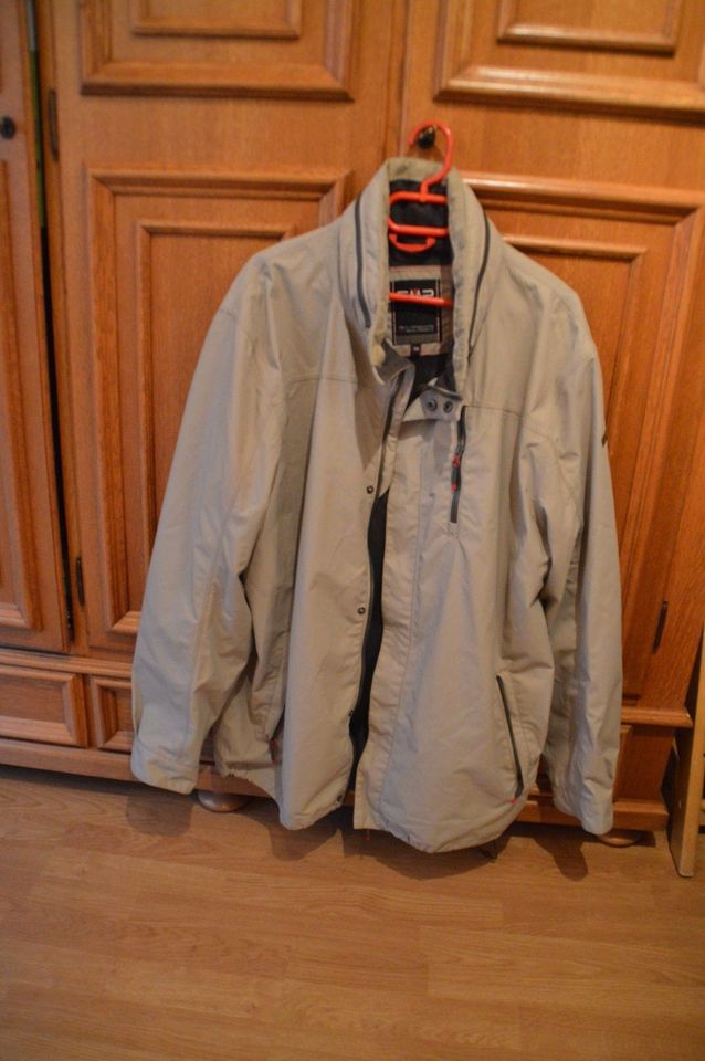 CMP Outdoor Jacke 60 XXXL grau Wanderjacke Kapuze Kragen in Bad Laer