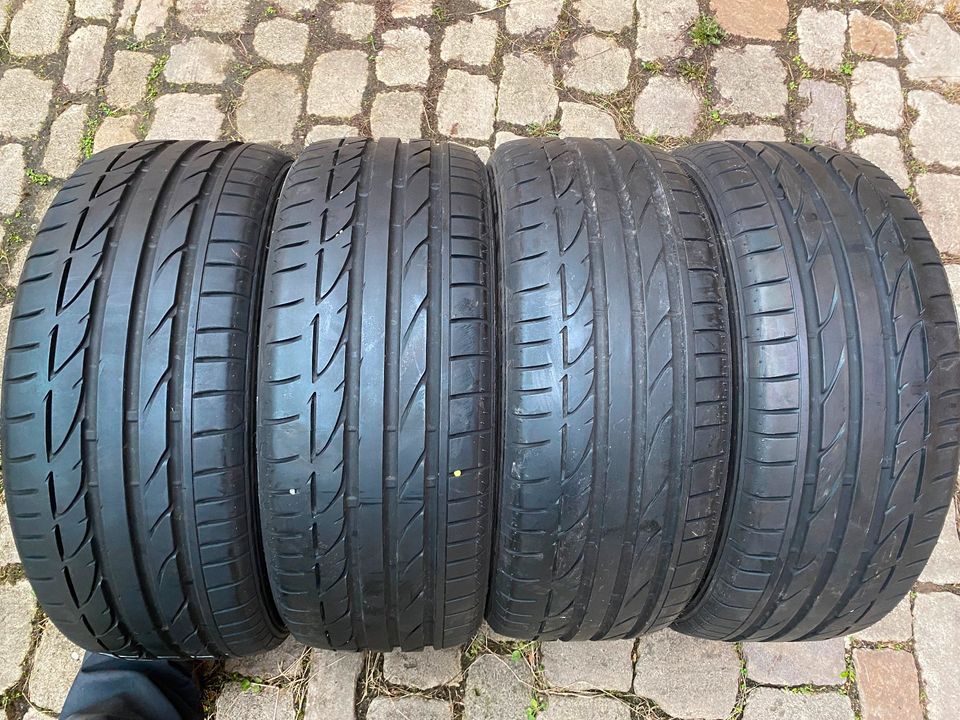 4 x Sommerreifen Bridgestone 225/45 R17 91W 2 x 6,5mm + 2 x 7mm in Klein-Winternheim