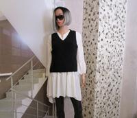 Set VILA V-Neck Pullunder schwarz Italy Long-Bluse weiß 36,38,40 Nordrhein-Westfalen - Dinslaken Vorschau