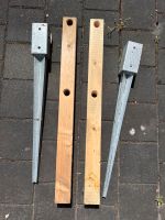 Einschlagbodenhülse 2x und Holz Pfosten 2x Nordrhein-Westfalen - Bottrop Vorschau