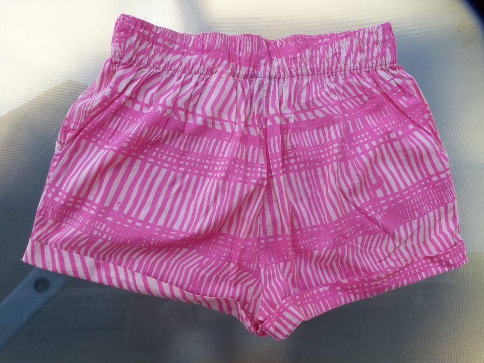 H&M Sommer Shorts kurze Hose schwarz weiß pink 36 S high waist in Guldental
