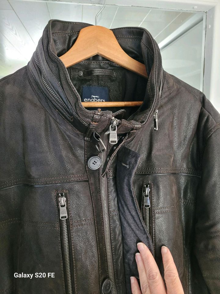 Herren Lederjacke Braun Echtleder 4XL Größe 60 in Süderlügum