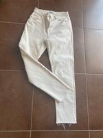 High Waist Jeans Only 90er Mom Fransen creme München - Hadern Vorschau