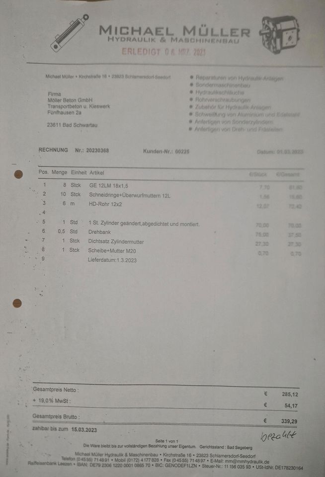 Drehmotor Hydraulik,  Drehservo, Atlas in Glasau