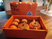 Teekanne Teetasse Orange Geschenkbox mit Hand Geschenk Brandenburg - Zossen-Schöneiche Vorschau