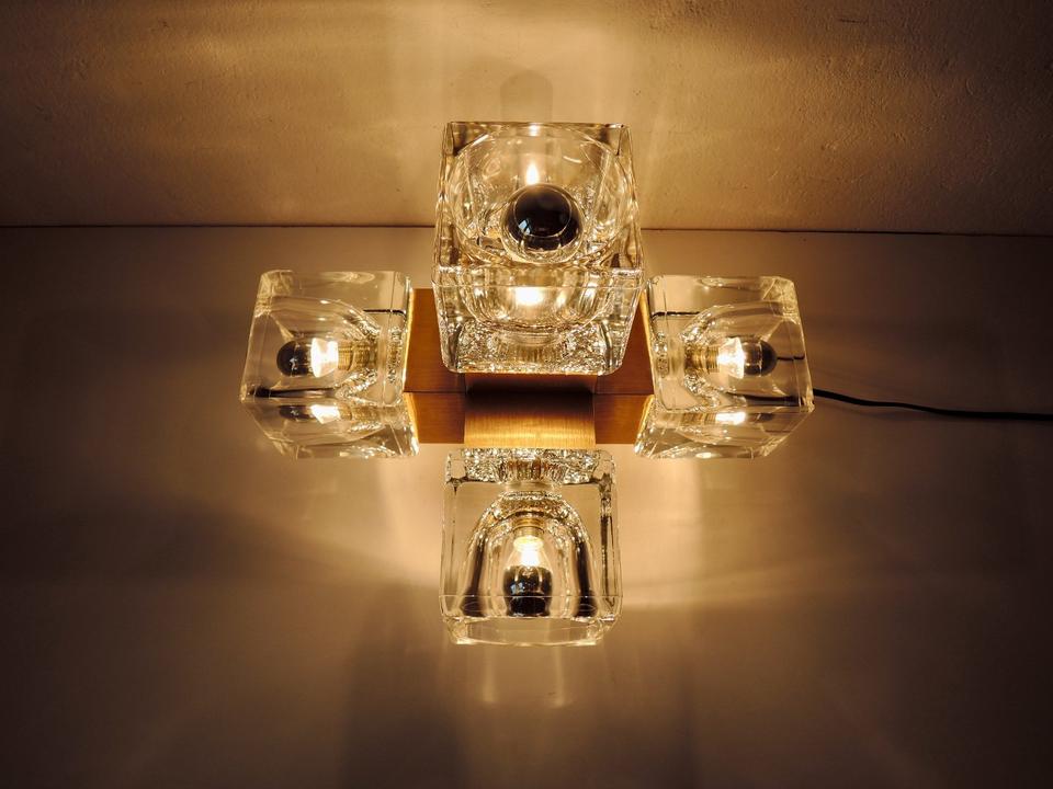 Deckenlampe Peill & Putzler Cube Messing Midcentury Vintage 70er in Berlin