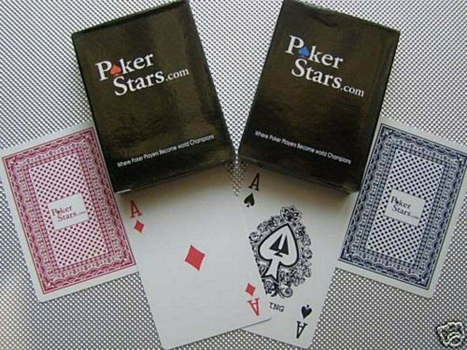 2x Pokerstars Pokerkarten 100% Plastik Spielkarten Standard Index in Berlin