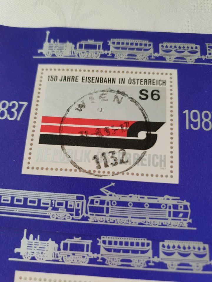 1837 bis 1987 Briefmarken Österreich 150 Jahre EISENBAHN IN ÖSTER in Hamburg