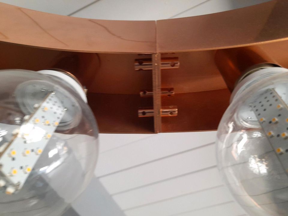 Designer Hänge Decken Lampe gelb Gold led oval in Schimberg