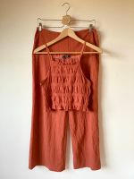 Bershka Sommer Set Top Marlene Hose weit orange rost L Bayern - Ustersbach Vorschau