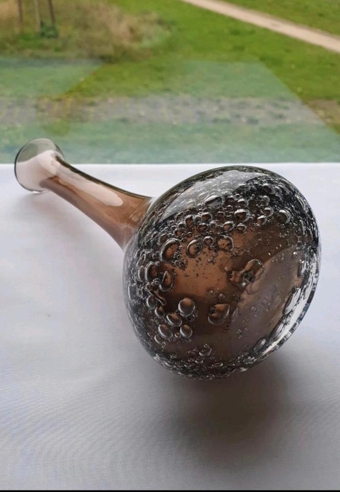 Vase Glas, Rauchtopasvase, Zwiesel Glas „Florida“, Design: Heinri in Erlangen