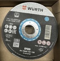 25 Stück Würth Speed Trennscheiben Stahl ZEBRA 115x1,0x22,23mm Sachsen - Radeburg Vorschau