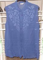 Longbluse Ärmellos Blau transparent Größe 46 Neu Sachsen-Anhalt - Allstedt Vorschau
