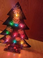 Weihnachtsbaum aus Holz m. Beleuchtung Weihnachtsdeko Bayern - Ebern Vorschau