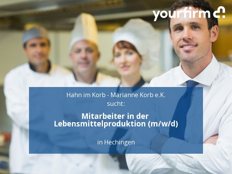 Mitarbeiter in der Lebensmittelproduktion (m/w/d) | Hechingen in Hechingen