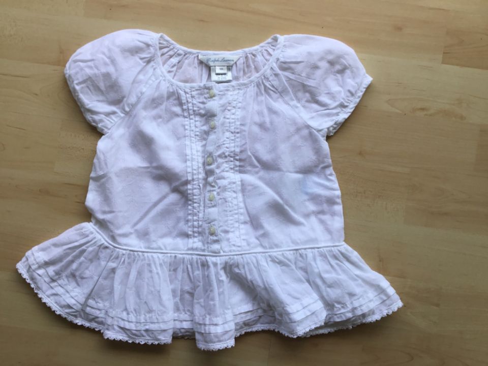 2x RALPH LAUREN Mädchen Top weiß 18 Monate in Randersacker