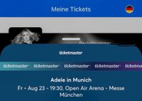 2 Adelle- Tickets für das Konzert am 23.08. zu verkaufen Hessen - Kassel Vorschau