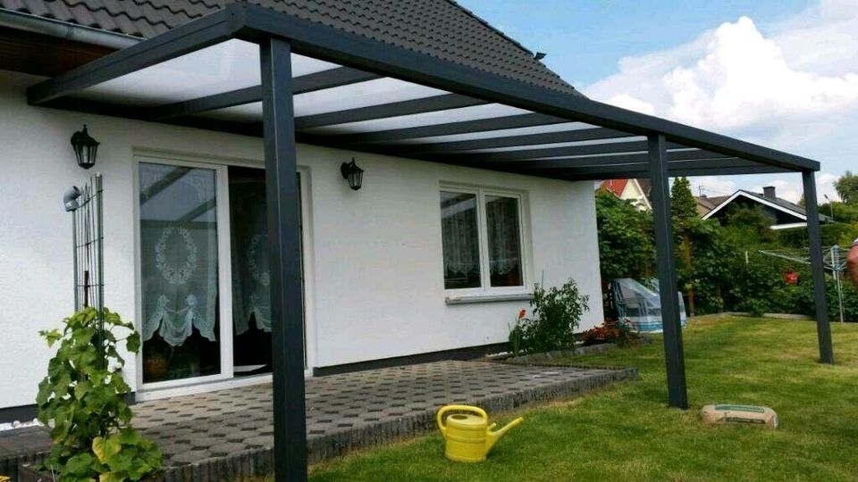 10% AKTION Terrassenüberdachung Carport 2-3 Wo Vordach Alu inkl A in Kierspe