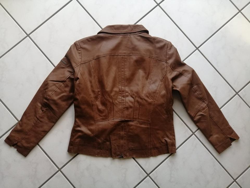 CABRINI Damen Lederjacke 40 L Jacke Echtleder braun in Durbach