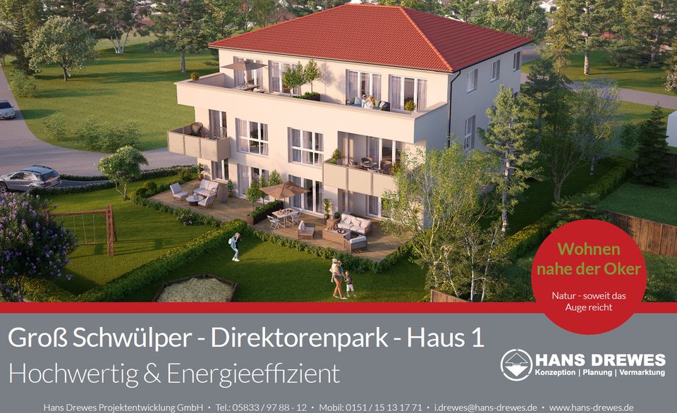 Infotag am 26.05. / 11:00 - 15:00 Uhr: Neubau-ETW 1.OG mit Sonnenbalkon! Inkl. PV Anlage, Aufzug, Tiefgarage, Barrierefreiheit, Kellerraum uvm. - Pfingstangebot! in Schwülper