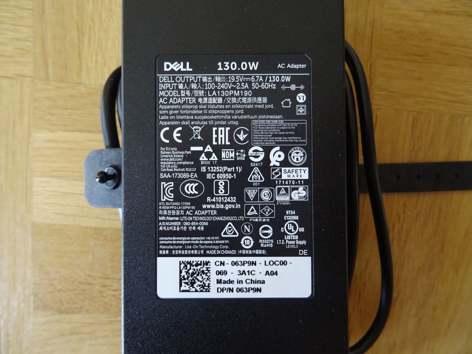 Dell Netzteil 130 Watt (LA130PM190) in sehr gutem Zustand in Zülpich