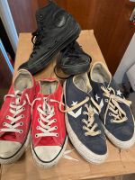 Original Chucks Converse Schuhe schwarz rot blau Vintage all star München - Sendling Vorschau