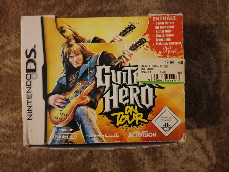 Guitar Hero On Tour Nintendo DS Zubehör Spiel Gitarre Musik Band in Diemelsee