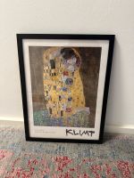 Gerahmtes Bild Gustav Klimt Poster der Kuss Kunstdruck schwarz Baden-Württemberg - Sachsenheim Vorschau