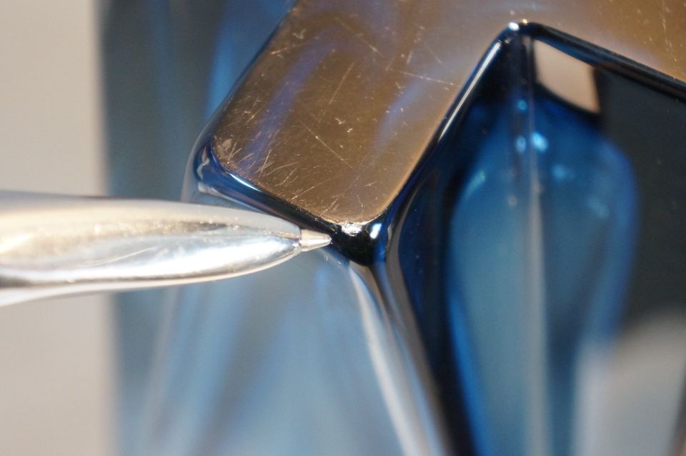 Edle Orrefors Sweden,Design Überfangglas Vase -Blau in Düsseldorf