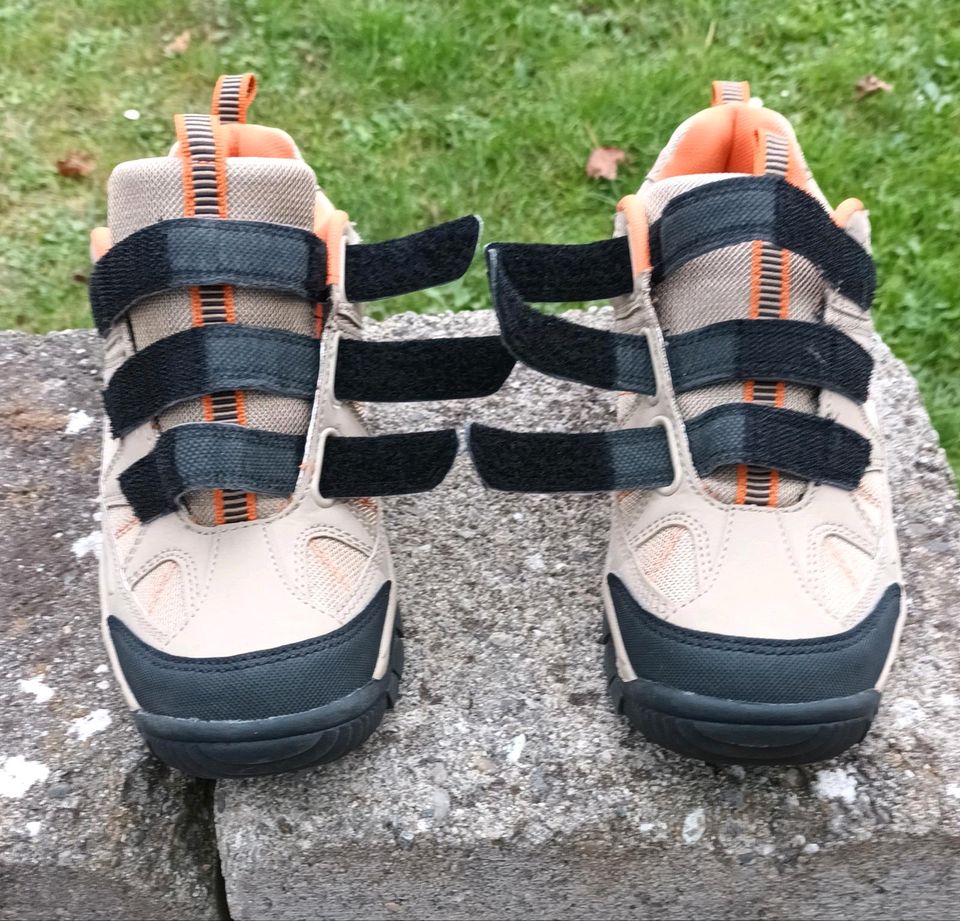 Sneaker mit Klettverschluss, beige/orange, Gr. 38 in Heroldsbach