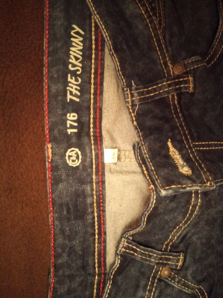 W.neu 2 Jeans Hosen Jeanshosen (Damenhosen) C&A Gr:176 Gratis in Marsberg