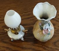 Porzellan Petroleumlampe und Porzellan Vase mit 3D Rosen Rheinland-Pfalz - Konz Vorschau