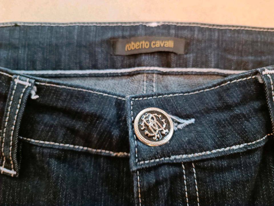 Roberto Cavalli Damen-Jeans, dunkelblau, sehr guter Zustand in Osann-Monzel