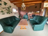 Couchgarnitur Leder grün dunkelgrün Sofa sitzgarnitur Sessel Niedersachsen - Ganderkesee Vorschau