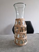 Glas Karaffe Vase geflochten Natur Boho 1 Liter Häfen - Bremerhaven Vorschau