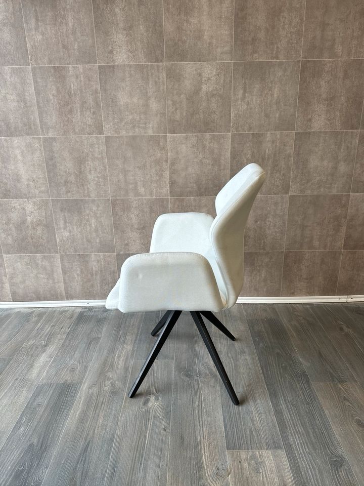 Stuhl Design Sessel Weiß Stoff Neu UVP 380€ in Dortmund