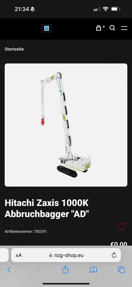 Suche Wsi Liebherr NZG Hitachi 1000 Modellen in Halle