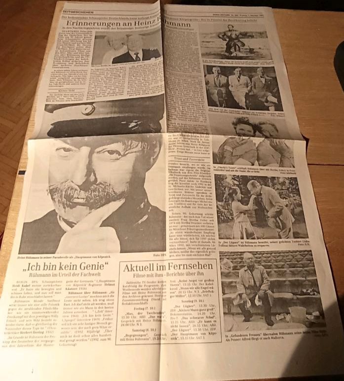 ZEITUNGSARTIKEL/HEINZ RÜHMANN/Freitag,07.10.1994/ Rhein -Zeitung in Koblenz