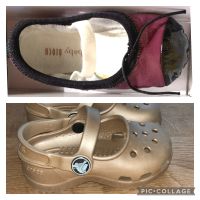 Crocs Bloch Hausschuhe Ballerinas Gold rot 20 LILI20 Hessen - Mörlenbach Vorschau