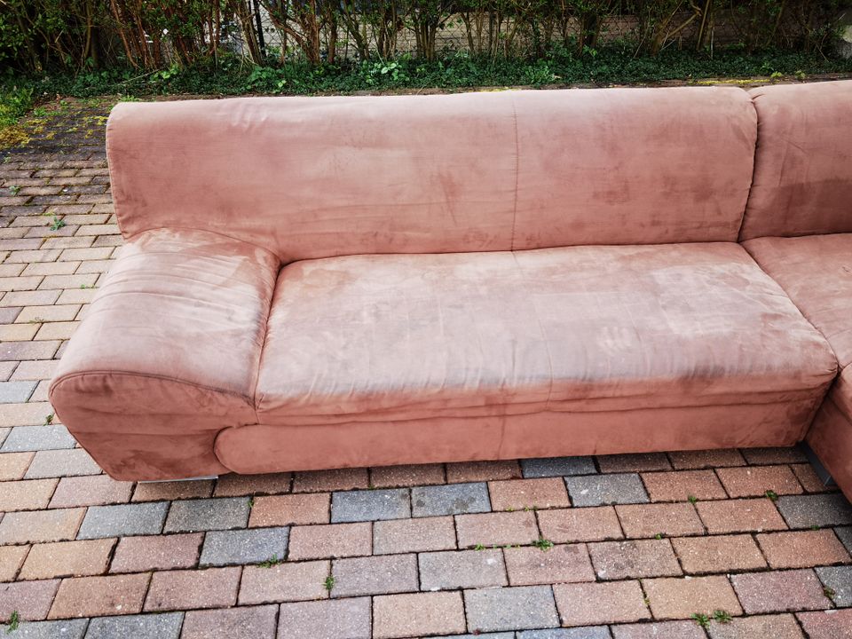 Couch braun L-Form zu verschenken in Sinzing