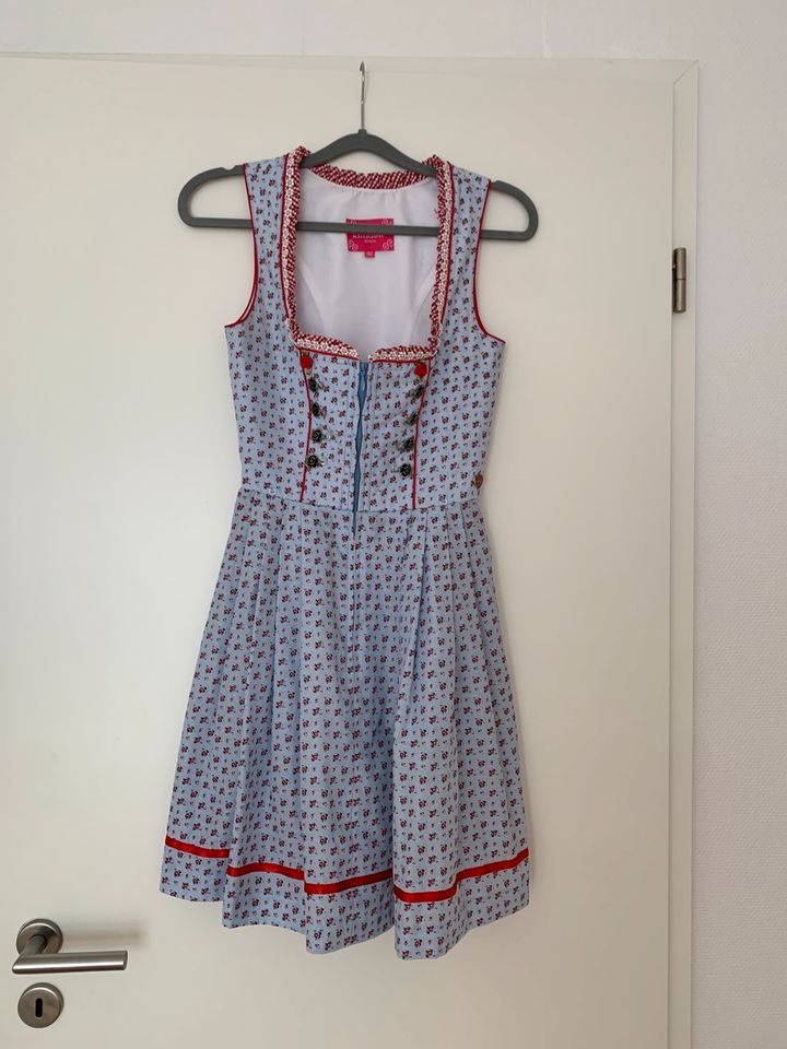 Krüger Madl Dirndl Gr.32 hellblau/ rot, Schürze gratis dazu in Stuttgart