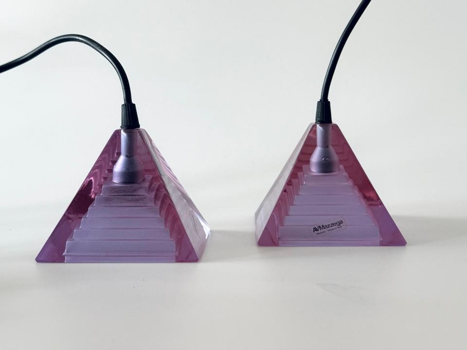 Mazzega Lampen Pendelleuchten Paar Murano Pyramid Piva Italy in Berlin