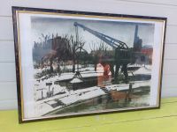 Bild mit Kran 97x68cm,schöner großer Rahmen Berlin - Tempelhof Vorschau