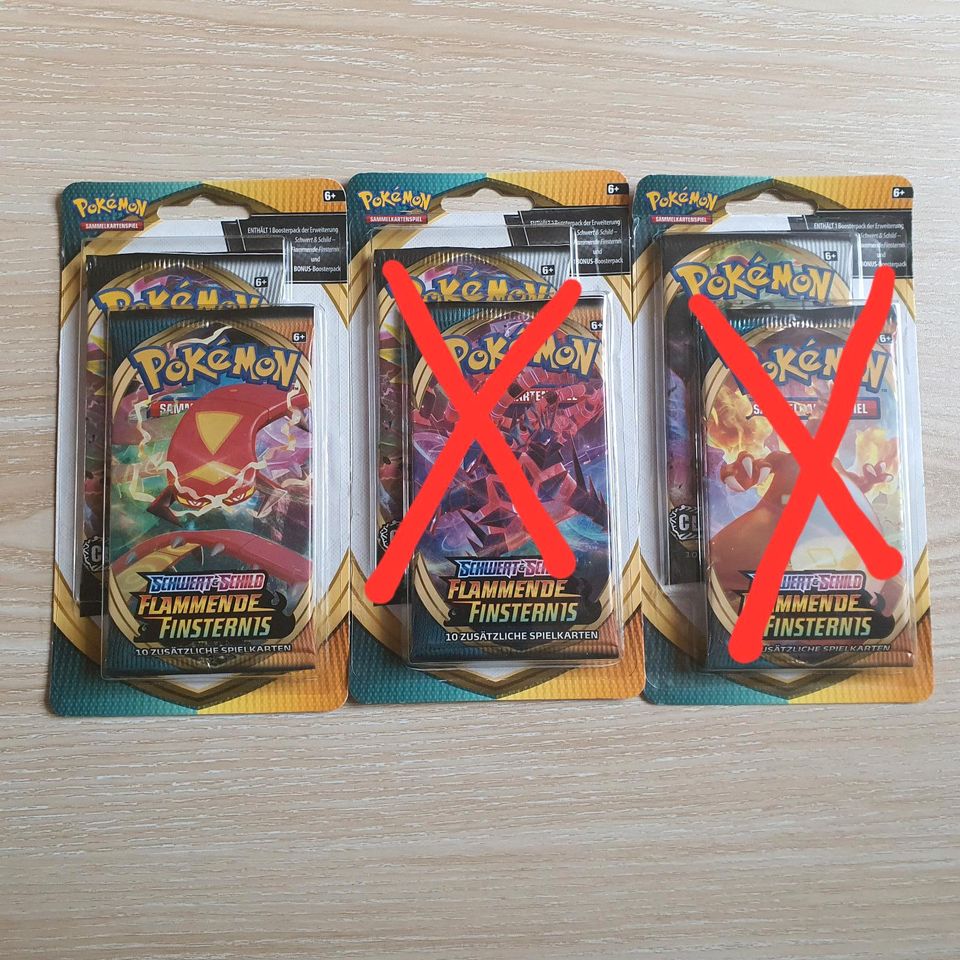 Pokemon Flammende Finsternis Clash der Rebellen Booster Blister in Friedrichsthal