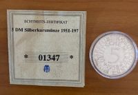 Münze 5 DM Kursmünze 1958 G - 625 silber Baden-Württemberg - Auggen Vorschau