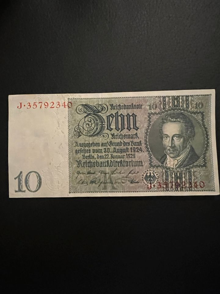 10 Reichsmark, 22.Januar 1929 in Essen