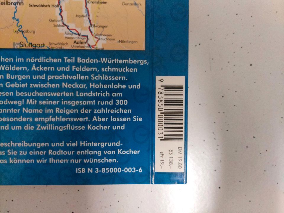 Radkarte Kocher Jagst Weg nur einmal benutzt in Göppingen